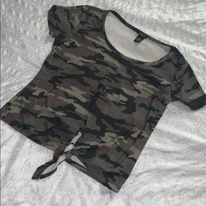 Camo crop top
